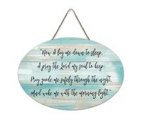 LMMIXEE Now I Lay Me Down to Sleep Wooden Pallet Vintage Boho Wood Signs With Sayings 8x12 inch Rustic Wooden Wall Art Farmhouse Decor Kitchen Wall Sign Home Decor Housewarming Gift