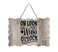 LMMIXEE Oh Look It's Wine Oclock Wooden Pallet Vintage Country Wood Signs 6x10 inch Rustic Wooden Wall Art Farmhouse Decor Kitchen Home Decor Hanging Signs Housewarming Gift