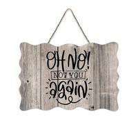 LMMIXEE Oh No Not You Again Vintage Boho Wooden Sign Motivational Wall Art Rustic Wall Decorations for Living Room Kitchen Home Decor Hanging Signs Housewarming Gift 6x10 inch