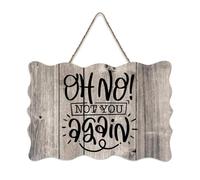 LMMIXEE Oh No Not You Again Wooden Pallet Bohemia Wood Signs With Quotes 8x12 inch Rustic Wooden Wall Art Farmhouse Decor Kitchen Home Decor Hanging Signs Housewarming Gift