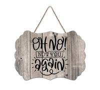 LMMIXEE Oh No Not You Again Wooden Pallet Vintage Wall Sign with Inspirational Quotes 8x12 inch Rustic Wooden Wall Art Farmhouse Decor Kitchen Retro Hanging Sign Housewarming Gift