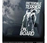 LMMIXEE Patterdale Terrier Car Window Sticker, Weather-Resistant Vinyl, Die Cut, Multicolor, Realistic Animal Print, Outdoor Use, 1 Count