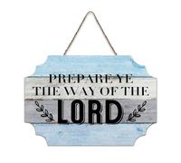 LMMIXEE Prepare Ye The Way of The Lord Vintage Funny Wooden Sign Motivational Wall Art Rustic Wall Decorations for Living Room Kitchen Retro Hanging Sign Housewarming Gift 8x12 inch