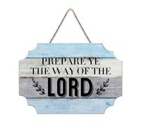 LMMIXEE Prepare Ye The Way of The Lord Wood Sign Inspirational Quote Wooden Sign Farmhouse Family Wall Art Rustic Wall Decor for Kitchen Bedroom Living Room Foyer 6x10 inch