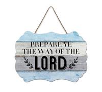 LMMIXEE Prepare Ye The Way of The Lord Wooden Pallet Retro Vintage Signs 6x10 inch Rustic Wooden Wall Art Farmhouse Decor Kitchen Wall Sign Home Decor Housewarming Gift