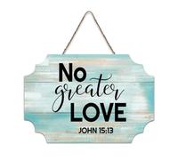 LMMIXEE Rusti Funny Sayings Art Wood Signs No Greater Love-John 15 13 Wall Art Vintage Wood Plaque Farmhouse Wall Decor for Home Man Cave Door Porch Garden Party 6x10 inch