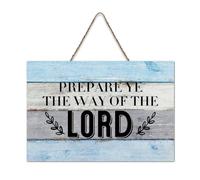 LMMIXEE Rusti Funny Sayings Art Wood Signs Prepare Ye The Way of The Lord Wall Art Ancient Retro Wood Plaque Farmhouse Wall Decor for Home Bars Clubs Cafes Man Cave Party 6x10 inch