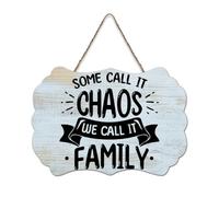 LMMIXEE Rusti Funny Sayings Art Wood Signs Some Call It Chaos We Call It Family Wall Art Retro Wood Plaque Farmhouse Wall Decor for Home Man Cave Gate Garden Bars Cafes 8x12 inch
