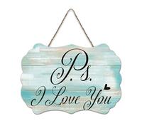 LMMIXEE Rusti Inspirational Quote Wood Signs Ps I Love You Wall Art Ancient Retro Wood Plaque Farmhouse Wall Decor for Home Bars Clubs Cafes Man Cave Party 6x10 inch