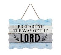 LMMIXEE Rusti Motivational Quote Wood Signs Prepare Ye The Way of The Lord Wall Art Retro Wood Plaque Farmhouse Wall Decor for Home Bars Clubs Cafes Man Cave Party 6x10 inch