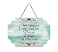 LMMIXEE Rusti Wood Signs I Have Learned Not to Worry About Love Wall Art Retro Wood Plaque Farmhouse Wall Decor for Home Bars Clubs Cafes Man Cave Party 6x10 inch