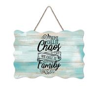 LMMIXEE Rusti Wood Signs Some Call It Chaos We Call It Family Wall Art Vintage Country Wood Plaque Farmhouse Wall Decor for Home Man Cave Door Porch Garden Party 6x10 inch