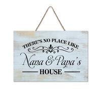 LMMIXEE Rusti Wood Signs There's No Place Like Nana&papa's House Wall Art Vintage Country Wood Plaque Farmhouse Wall Decor for Home Man Cave Gate Garden Bars Cafes 6x10 inch