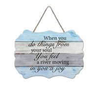 LMMIXEE Rusti Wood Signs When You Do Things from Your Soul Wall Art Ancient Retro Wood Plaque Farmhouse Wall Decor for Home Man Cave Door Porch Garden Party 8x12 inch