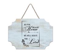 LMMIXEE Rusti Words Letters Wood Signs As for Me & My House We Will Serve The Lord Wall Art Vintage Wood Plaque Farmhouse Wall Decor for Home Bars Clubs Cafes Man Cave Party 6x10 inch