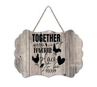 LMMIXEE Rusti Words Letters Wood Signs Together Is My Favorite Place to Be Wall Art Ancient Retro Wood Plaque Farmhouse Wall Decor for Home Bars Clubs Cafes Man Cave Party 6x10 inch