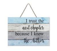 LMMIXEE Rustic Wooden Pallet Sign I Trust The Next Chapter Wood Signs 6x10 inch Family Wall Decor Farmhouse Decor Wall Art Hanger for Living Room Living Room Bedroom Office