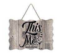 LMMIXEE Rustic Wooden Pallet Sign This Is Me Adulting Wood Signs 6x10 inch Farmhouse Wooden Family Wall Art Decor Wall Hanger for Home Kitchen Bathroom Living Room