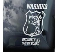 LMMIXEE Security K9 Dog on Board Car Window Sticker Belgian Malinois Mechelse Herder Security K9 Sign Decal Vinyl Die Cut Decals Funny Bumper Stickers Security K9 Dog Dog Owner Gift