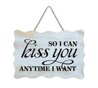 LMMIXEE So I Can Kiss You Anytime I Want Wooden Pallet Modern Rustic Signs 8x12 inch Rustic Wooden Wall Art Farmhouse Decor Kitchen Home Decor Hanging Signs Housewarming Gift