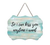LMMIXEE So I Can Kiss You Anytime I Want Wooden Pallet Modern Rustic Wall Sign 8x12 inch Rustic Wooden Wall Art Farmhouse Decor Kitchen Home Decor Hanging Signs Housewarming Gift