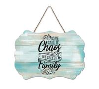 LMMIXEE Some Call It Chaos We Call It Family Retro Vintage Wooden Signs Wall Art Rustic Wall Decorations for Living Room Kitchen Wall Sign Home Decor Housewarming Gift 6x10 inch