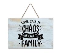 LMMIXEE Some Call It Chaos We Call It Family Wooden Pallet Bohemia Wood Signs 6x10 inch Rustic Wooden Wall Art Farmhouse Decor Kitchen Retro Hanging Sign Housewarming Gift