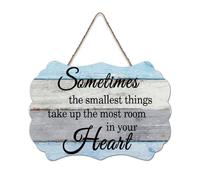LMMIXEE Sometimes The Smallest Things Take Up The Most Room in Your Heart Wooden Pallet Rustic Wood Signs 6x10 inch Rustic Wooden Wall Art Decor Kitchen Home Decor Housewarming Gift