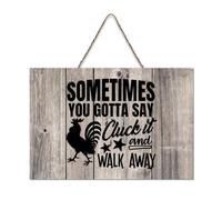 LMMIXEE Sometimes You Gotta Say Cluck It And Walk Away Wooden Pallet Vintage Country Wood Signs 8x12 inch Rustic Wooden Wall Art Farmhouse Decor Kitchen Retro Hanging Sign Housewarming Gift