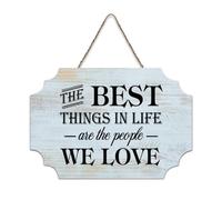 LMMIXEE The Best Things in Life Are The People We Love Wooden Pallet Funny Wood Signs 6x10 inch Rustic Wooden Wall Art Farmhouse Decor Kitchen Retro Hanging Sign Housewarming Gift