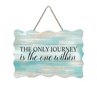 LMMIXEE The Only Journey Is The One within Bohemia Wood Plaque Motivational Wall Art Rustic Wall Decorations for Living Room Kitchen Wall Sign Home Decor Housewarming Gift 6x10 inch