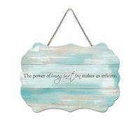 LMMIXEE The Power of Imagination Makes Us Infinite Funny Wood Plaque Wall Art Rustic Wall Decorations for Living Room Kitchen Wall Sign Home Decor Housewarming Gift 6x10 inch