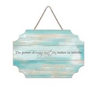 LMMIXEE The Power of Imagination Makes Us Infinite Funny Wood Plaque Wall Decorations for Living Room Rustic Wall Art Kitchen Home Decor Hanging Signs Housewarming Gift 8x12 inch