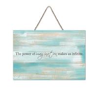 LMMIXEE The Power of Imagination Makes Us Infinite Vintage Wooden Sign Wall Art Rustic Wall Decorations for Living Room Kitchen Home Decor Hanging Signs Housewarming Gift 6x10 inch