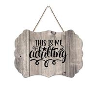 LMMIXEE This Is Me Adulting Wooden Pallet Vintage Funny Signs 8x12 inch Rustic Wooden Wall Art Farmhouse Decor Kitchen Wall Sign Home Decor Housewarming Gift