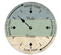LMMIXEE Tidal Clock Personalized Beach Tide Time Large Wall Clocks Battery Operated 10 Inch Silent Non-Ticking Rutic Farmhouse Wall Decor for Bedroom Living Room