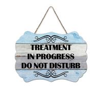 LMMIXEE Treatment In Progress Do Not Disturb Wood Sign Inspirational Quote Wooden Sign Farmhouse Family Wall Art Rustic Wall Decor for Living Room Bedroom New House Gift 8x12 inch