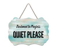 LMMIXEE Treatment In Progress Quiet Please Wooden Pallet Vintage Funny Wood Signs 6x10 inch Rustic Wooden Wall Art Farmhouse Decor Kitchen Home Decor Hanging Signs Housewarming Gift