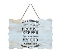 LMMIXEE Vintage Country Wooden Pallet Sign Waymaker Miracle Worker Promise Keeper Wood Signs 8x12 inch Farmhouse Wall Decor Wall Art Hanger Home Decor for Home Kitchen Living Room Coffee Bar
