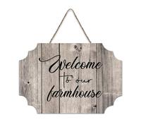 LMMIXEE Vintage Country Wooden Pallet Sign Welcome to Our Farmhouse Wood Signs 8x12 inch Family Wall Decor Farmhouse Decor Wall Art Hanger for Bedroom Living Room Housewarming Gift