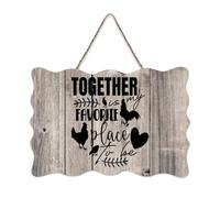 LMMIXEE Vintage Wooden Pallet Sign Together Is My Favorite Place to Be Wood Signs 6x10 inch Farmhouse Wall Art Hanger Family Wall Decor for Home Bedroom Kitchen Living Room