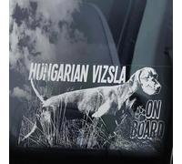LMMIXEE Vizsla on Board Stickers Car Decal Window Decal Magyar Hungarian Pointer Dog Sign Decal Dog Mom Dad Vinyl Die Cut Decals Funny Dog Bumper Stickers Vizsla Dog Owner Gift