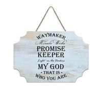 LMMIXEE Waymaker Miracle Worker Promise Keeper Wooden Pallet Vintage Country Signs 8x12 inch Rustic Wooden Wall Art Farmhouse Decor Kitchen Wall Sign Home Decor Housewarming Gift