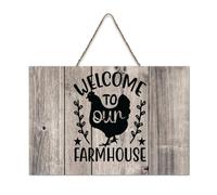 LMMIXEE Welcome to Our Farmhouse Vintage Country Wood Plaque Wall Art Rustic Wall Decorations for Living Room Kitchen Home Decor Hanging Signs Housewarming Gift 6x10 inch
