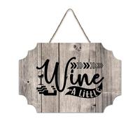 LMMIXEE Wine A Little Wood Sign Words Letters Wood Plaque Farmhouse Wall Art Rustic Wall Decor for Kitchen Bedroom Living Room Foyer 8x12 inch