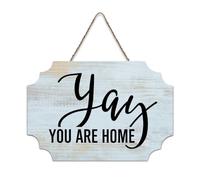 LMMIXEE YAY! You Are Home Wooden Pallet Modern Rustic Wood Signs 8x12 inch Rustic Wooden Wall Art Farmhouse Decor Kitchen Wall Sign Home Decor Housewarming Gift