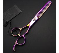 LMMOZOE Hair Cutting Shears, 6 Inch Professional Upscale 440c Purple Plum Cut Hair Scissors Set Cutting Barber Makeup Thinning Shears Hairdressing Scissors