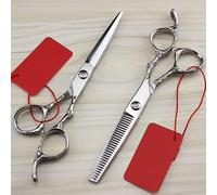 LMMOZOE Hair Cutting Shears, 6 Inch Upscale Professional Plum Handle Hair Scissors Cutting Barber Hair Thinning Shears Hairdressing Kit