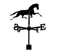 LMMOZOE Metal Bracket Weathervane Stainless Steel Wind Vane Farm Retro Weather Vane Wind Direction Indicator Black Weathercock Measuring Tool