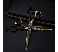 LMMOZOE Professional Hair Cutting Shears, 6 INCH Professional Steel Tiger Decoration Hair Scissors Haircut thinning Barber Tools Hair Cutting Shears Hairdressing Scissors